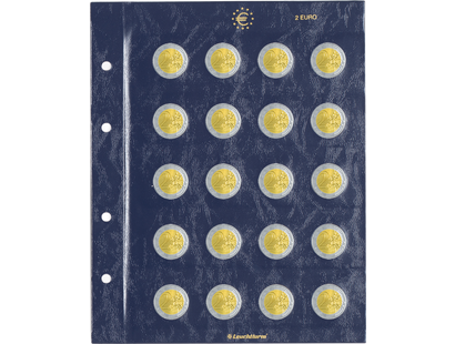 Münzblätter VISTA, für 2-Euro-Münzen, 2er Pack