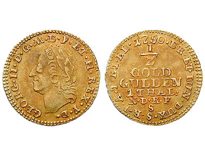 Klein aber fein - 1/2 Goldgulden − Braunschweig, Georg II. 1749-1755