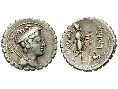Die Irrfahrten des Odysseus − Römische Republik, Denar 84 v.Chr.