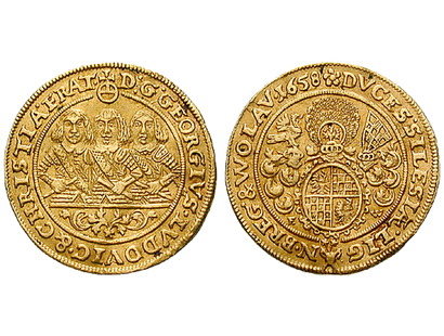 Drei-Brüder-Dukat aus Schlesien − Liegnitz-Brieg, Dukat 1651-1662