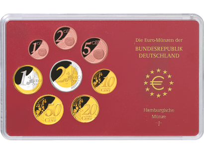Euro-Kursmünzensätze 2002-2005 "Polierte Platte"