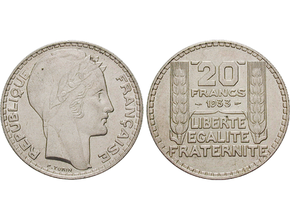 Frankreich, 20 Francs, 1929-1938, III. Republik