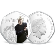 Bild: Monnaie heptagonale colorisée & argentée à l’argent pur «Harry Potter - Draco Malfoy»