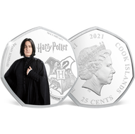 Bild: Monnaie heptagonale colorisée & argentée à l’argent pur «Harry Potter - Severus Snape»