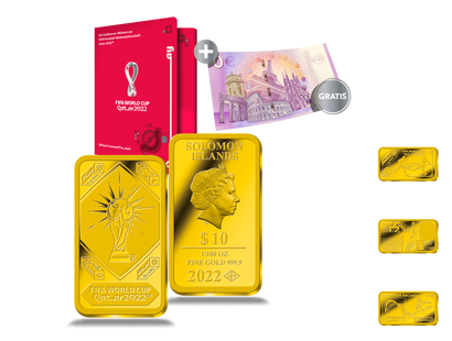 Die Goldbarren-Münzen zur FIFA Fussball-Weltmeisterschaft 2022™