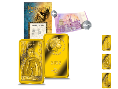 Starte mit „Frodo“ in die neue „Der Herr der Ringe“-Goldbarren-Edition!