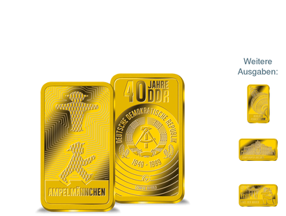Goldbarren-Edition "40 Jahre DDR" - Start: Ampelmännchen