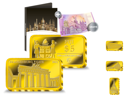 Internationale Wahrzeichen: Goldbarren „Brandenburger Tor“