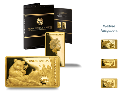 Die Gold-Barrenmünzen-Kollektion „Most Famous Bullion“ - Ihr Start: Panda