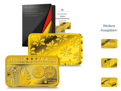 Die 2g-Goldbarren-Edition der Gold-Jahresausgaben 2022