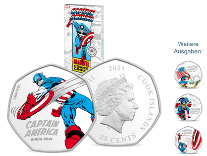 „80 Jahre Captain America“ auf offiziellen Gedenkmünzen