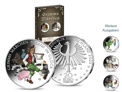 Deutschlands offizielle 20-Euro-Ausgabe "Grimms Märchen – Hans im Glück" mit einzigartiger Farbveredelung - Ihr Start in die farbenprächtige Kollektion "Grimms Märchen"