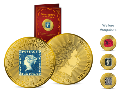 "Blaue Mauritius" - die berühmteste Briefmarke der Welt in purem Gold