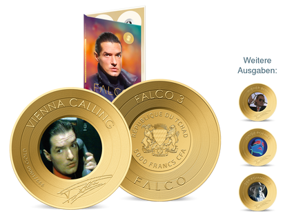 Exklusive Gedenkmünze "Falco - Vienna Calling" aus reinem Gold