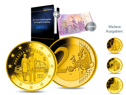 Faszinierend: Die Goldene Exklusiv-Edition 2022 der 2-Euro-Gedenkausgaben