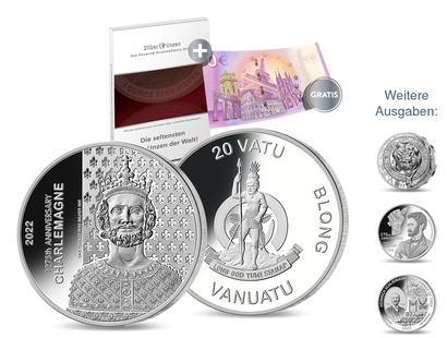 Das Premium Silbermünzen-Depot 2022 – Start: „Karl der Große“