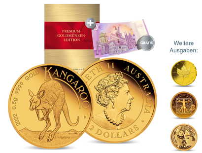Wertvolle Goldmünzen im Kleinformat! Start: „Mini-Känguru 2022“!