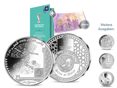 Die Silbermünzen zur FIFA Fussball-Weltmeisterschaft 2022™ - Ihr Start: Silbermünze "Katar"