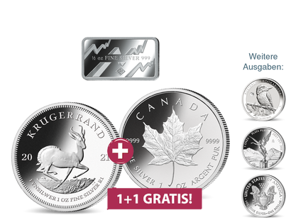 2 Münzen zum Preis von 1: "Fabulous 15" – die 15 wichtigsten Silbermünzen
