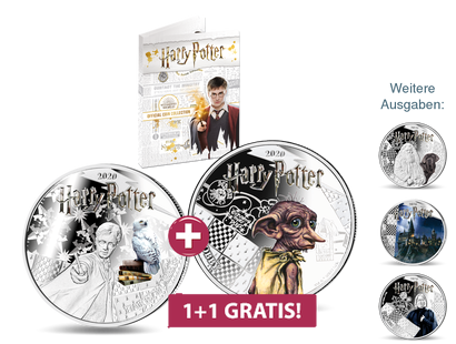 2 Münzen zum Preis von 1: Die offiziellen Gedenkmünzen zu "Harry Potter"!