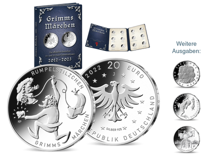 Die deutschen Silber-Gedenkmünzen der Serie „200 Jahre Grimms Märchen“