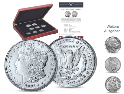 Die Original Silbermünzen aus der Blütezeit Amerikas - Ihre Startlieferung: "Morgan-Dollar"!