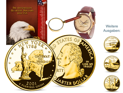 Kollektion "USA State Quarters" - Start: "Jahrgang 2001 vergoldet"