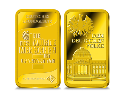 Das deutsche Grundgesetz - in reinstem Gold gewürdigt!