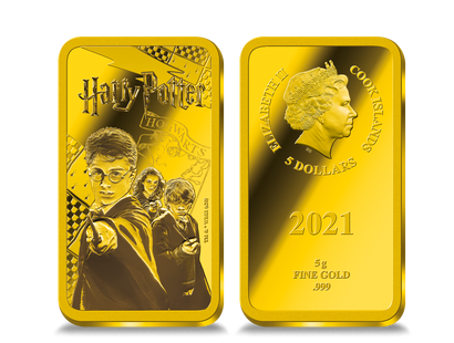 2021 5g Goldbarren "Harry, Ron & Hermine" 5$