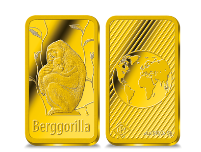 Der 5 g Goldbarren "Berggorilla"