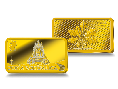 Gold-Gedenkbarren "Porta Westfalica" 