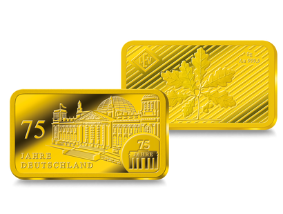 5-Gramm-Gold-Gedenkbarren „75 Jahre Deutschland“