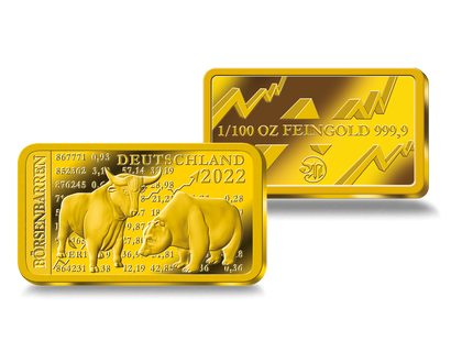 Der Börsenbarren Deutschland 2022 aus reinstem Gold (999,9/1000)!