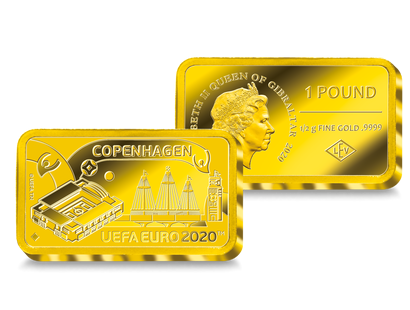 Monnaie-lingot officielle en or le plus pur « Copenhague » : UEFA 2020