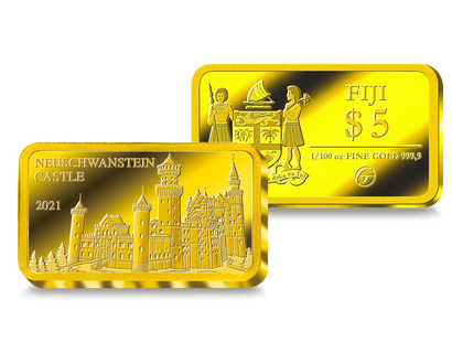 Monnaie-lingot en or le plus pur «Château de Neuschwanstein»