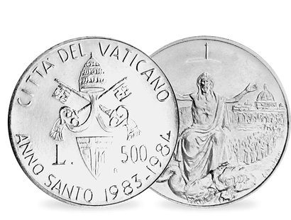 Vatican : 2 pièces d'argent de l'année sainte 1983/84