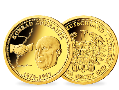 Die größten Deutschen – Gold-Gedenkprägung "Konrad Adenauer"