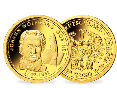 Die größten Deutschen – Gold-Gedenkprägung "Johann Wolfgang von Goethe"