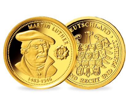 Die größten Deutschen – Gold-Gedenkprägung "Martin Luther"