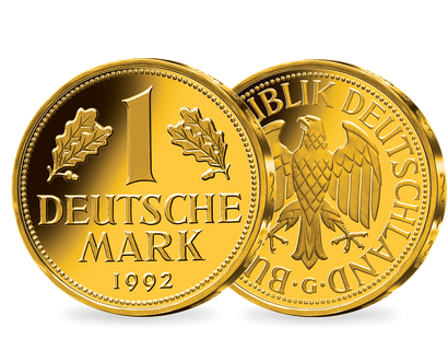Goldenes 3er-Set "Deutsche Währungen"
