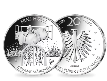 20-Euro-Silber-Gedenkmünze "Grimms Märchen – Frau Holle" – Polierte Platte