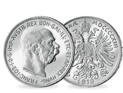 Das einzige österreichische 2-Kronen-Stück aus echtem Silber