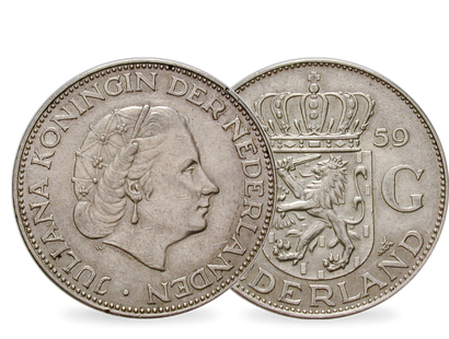 Niederlande 2 1/2 Gulden 1959-1966 Juliana