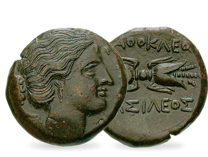 Das antike Sizilien wird lebendig − Syrakus, Bronze 306-289 v.Chr.