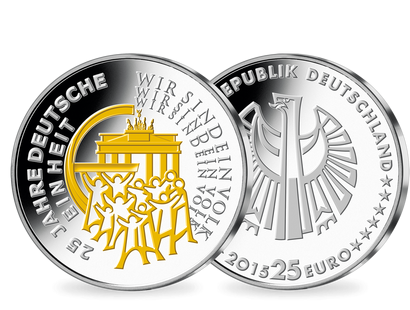 Deutschlands erste 25-Euro-Silber-Gedenkmünze mit Feingold-Veredelung!