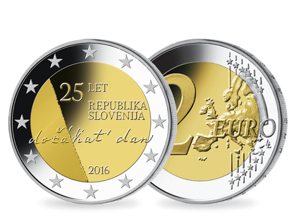 2-Euro-Gedenkmünze 2016 '25. Jahrestag der Unabhängigkeit Sloweniens'