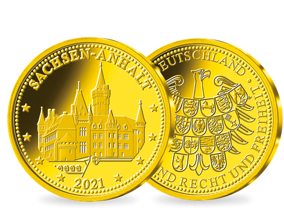 Goldprägung zur 2€ Münze Sachsen-Anhalt