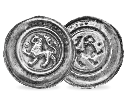 Heinrich der Löwe aus Welfenadel − Braunschweig, Brakteat 1142-1252