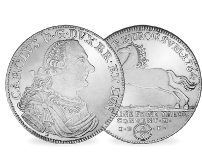 Harzer Silber für Braunschweigs Uni − Karl I. 2/3 Taler 1764-1779