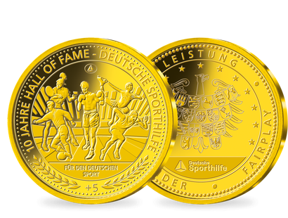 Gold-Gedenkprägung "10 Jahre Hall of Fame" - Deutsche Sporthilfe